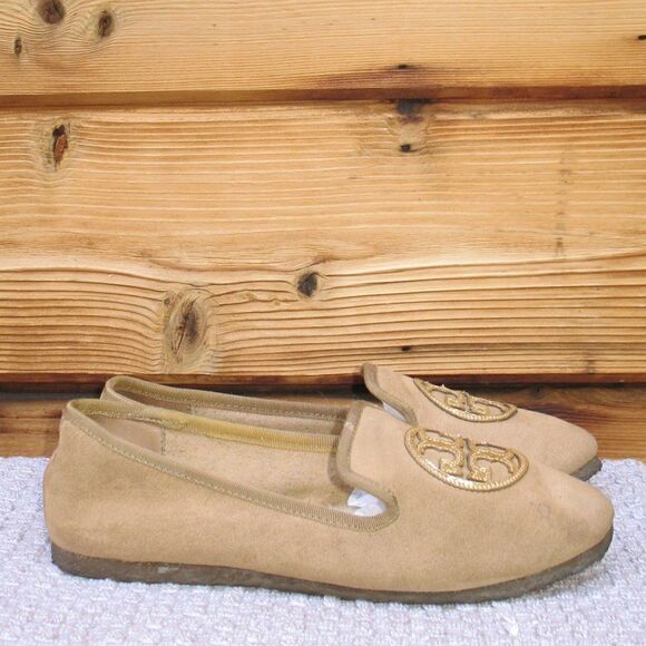 Tory Burch Billy Split Suede Mirror Craquellee Slippers - Picture 6 of 11